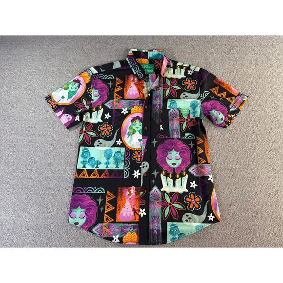 Park Candy Call In The Spirits Shirt Button Up Haunted Mansion Novelty Sz Large - Picture 1 of 10